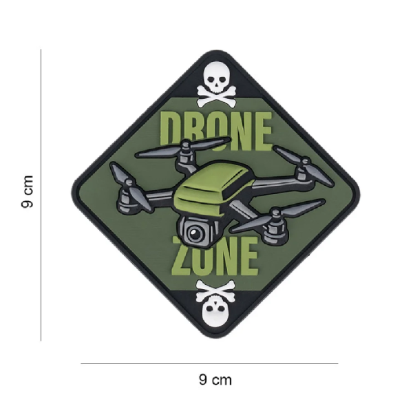 Uzšuve 3D PVC Drone zone skull & bones #16059