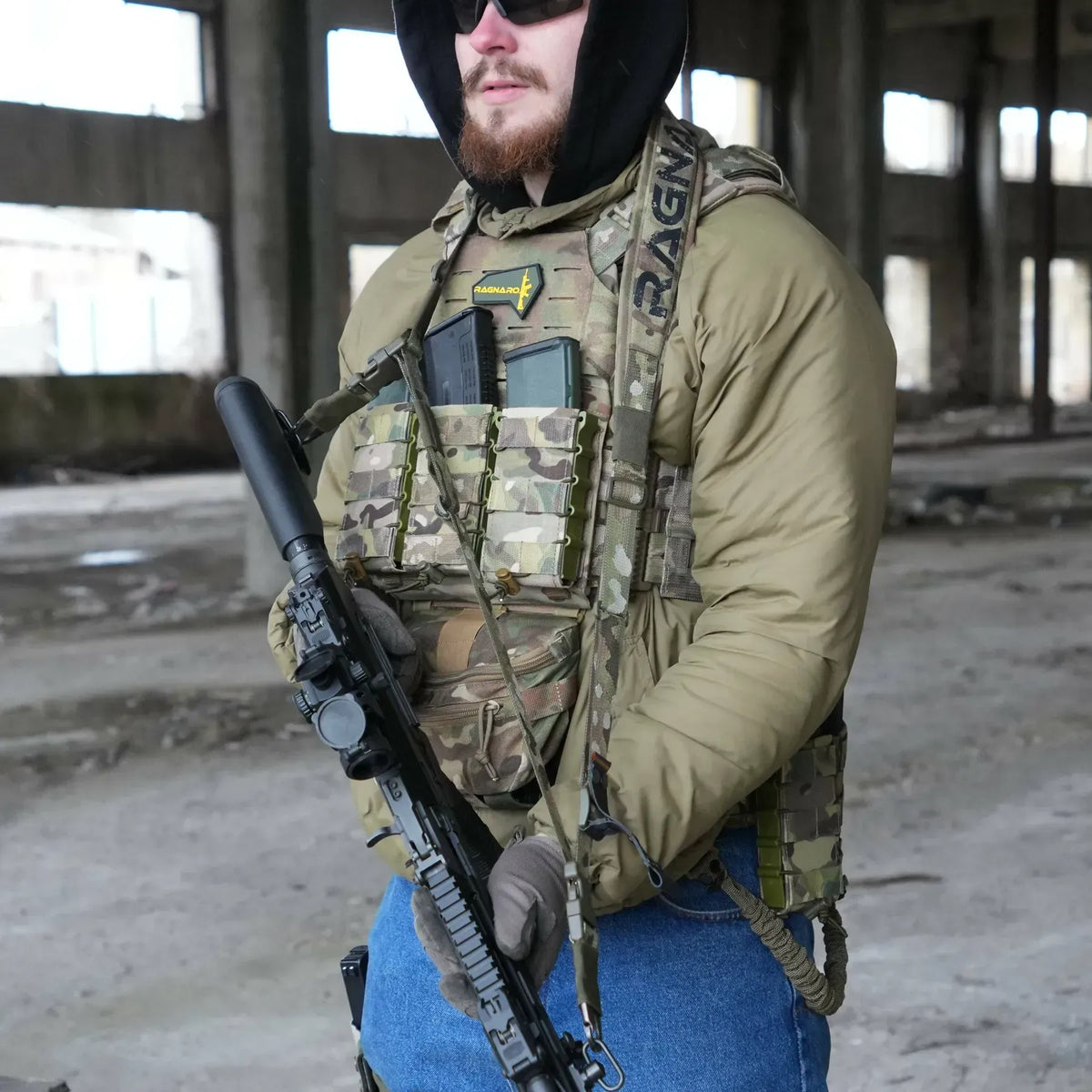 Trīs Punktu Polsterēta Ieroča Siksna RAGNAROK Kraken QD Gen II Multicam — attēls 8