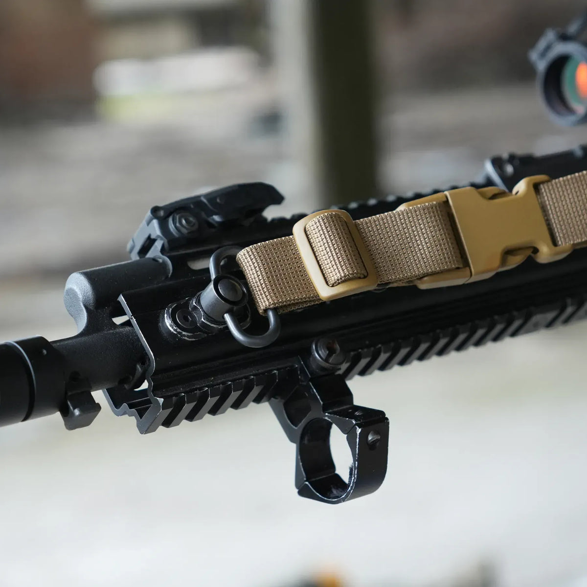 Trīs Punktu Polsterēta Ieroča Siksna RAGNAROK Kraken QD Gen II Coyote — attēls 9