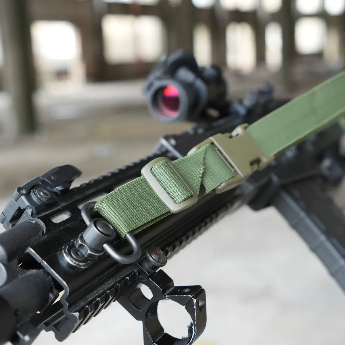 Trīs Punktu Polsterēta Ieroča Siksna RAGNAROK Kraken Sling Gen II Olive — attēls 4
