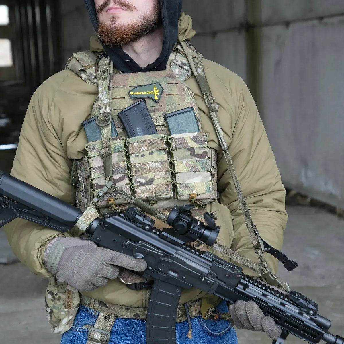 Trīs Punktu Polsterētā Ieroča Siksna RAGNAROK Kraken QD Multicam — attēls 3