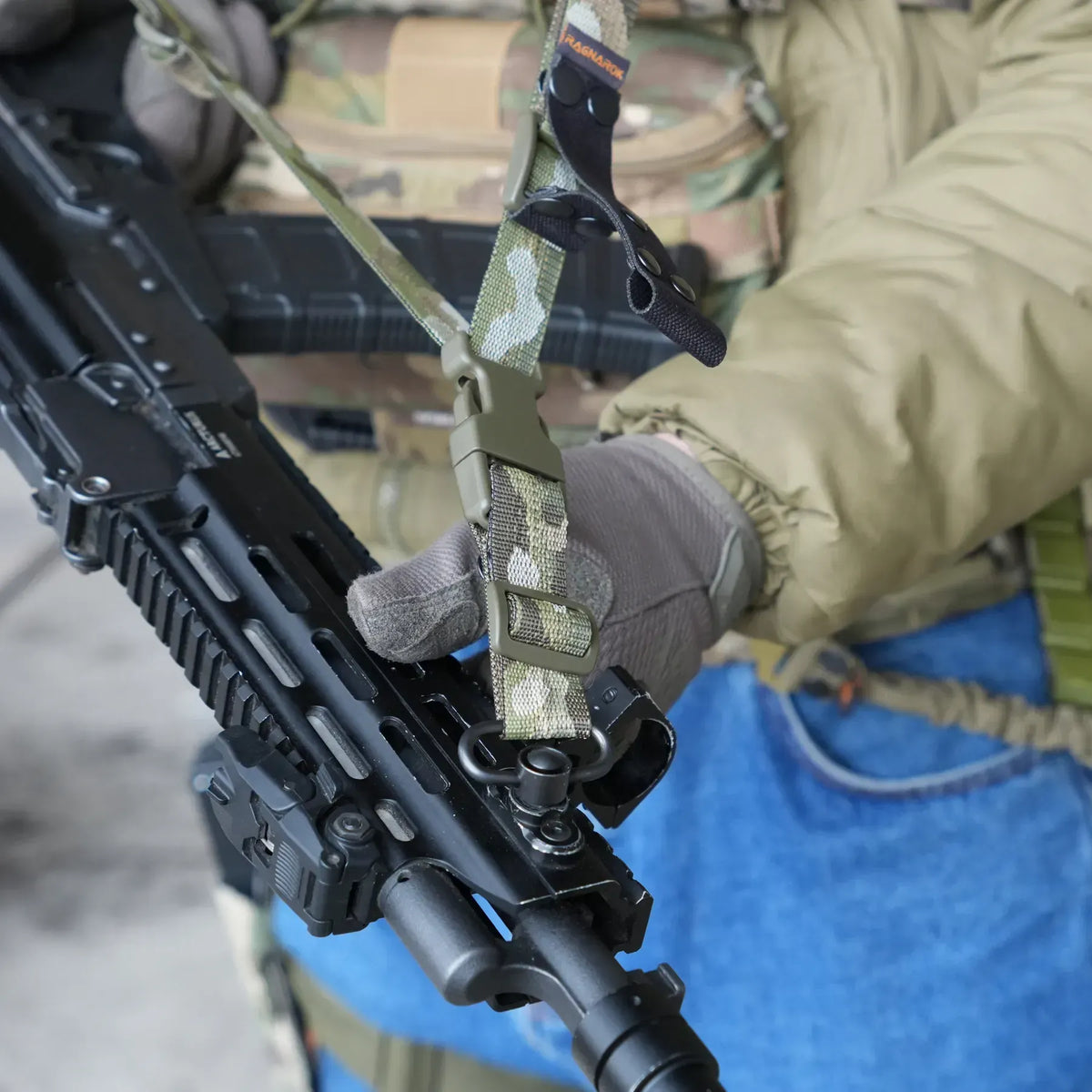 Trīs Punktu Polsterēta Ieroča Siksna RAGNAROK Kraken Sling Gen II Multicam — attēls 6