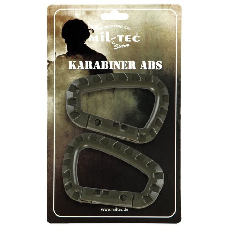 Karabīne MIL-TEC ABS Carabieners Olive (2 gab) — attēls 2