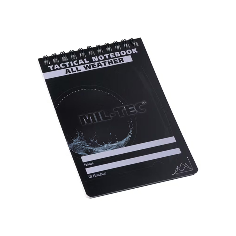 Ūdens Izturīgs Blociņš MIL-TEC Tactical Waterproof Notebook Large Black — Blociņi