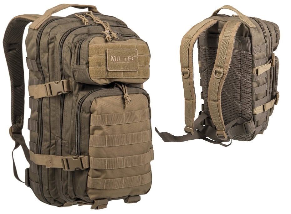 Mugursoma US Assault Pack Small, Ranger green/ Coyote — Mil-Tec — attēls 1