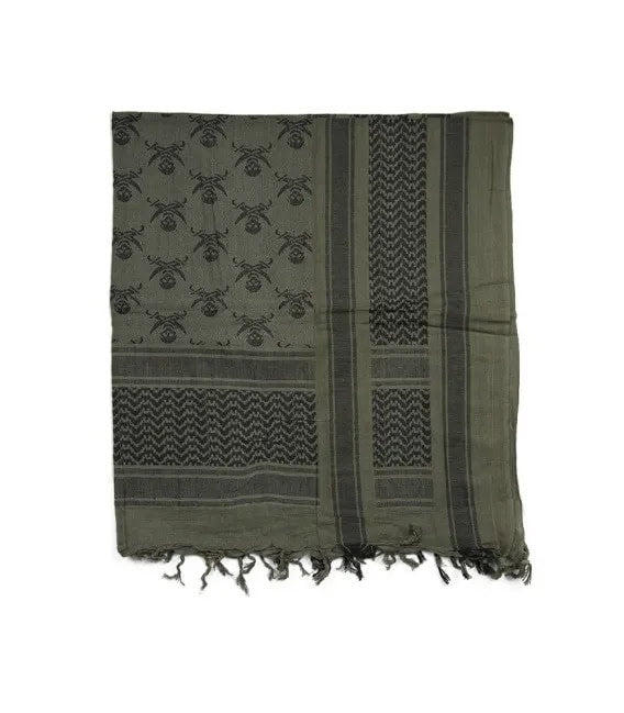Šemag lakats -Mil-Tec SHEMAGH SKULL Olive 110x110cm — attēls 2