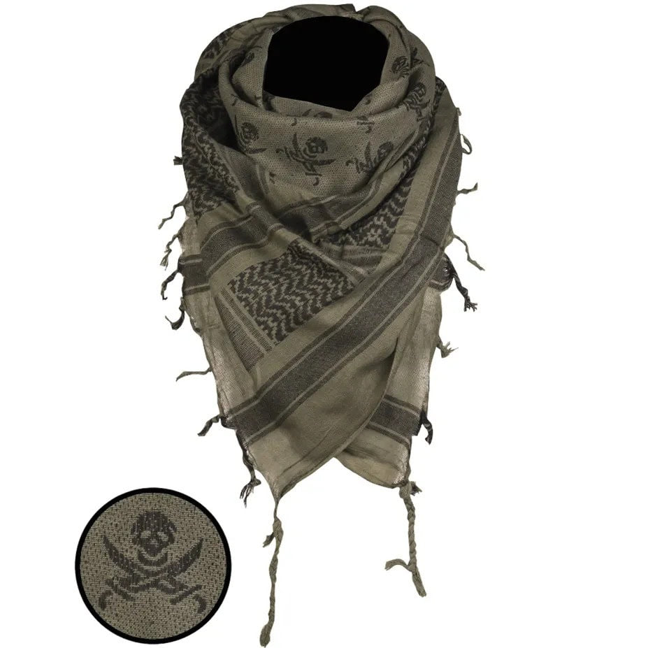 Šemag lakats -Mil-Tec SHEMAGH SKULL Olive 110x110cm — attēls 1