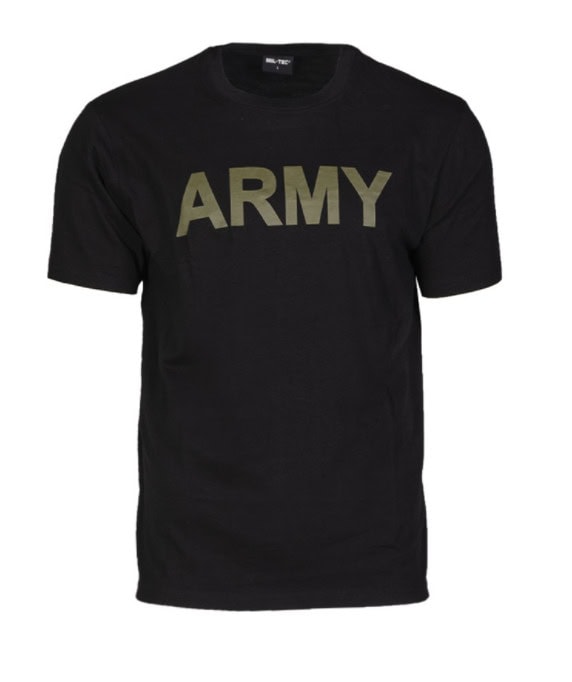 Mil-Tec T-krekls - ARMY, Black — attēls 1