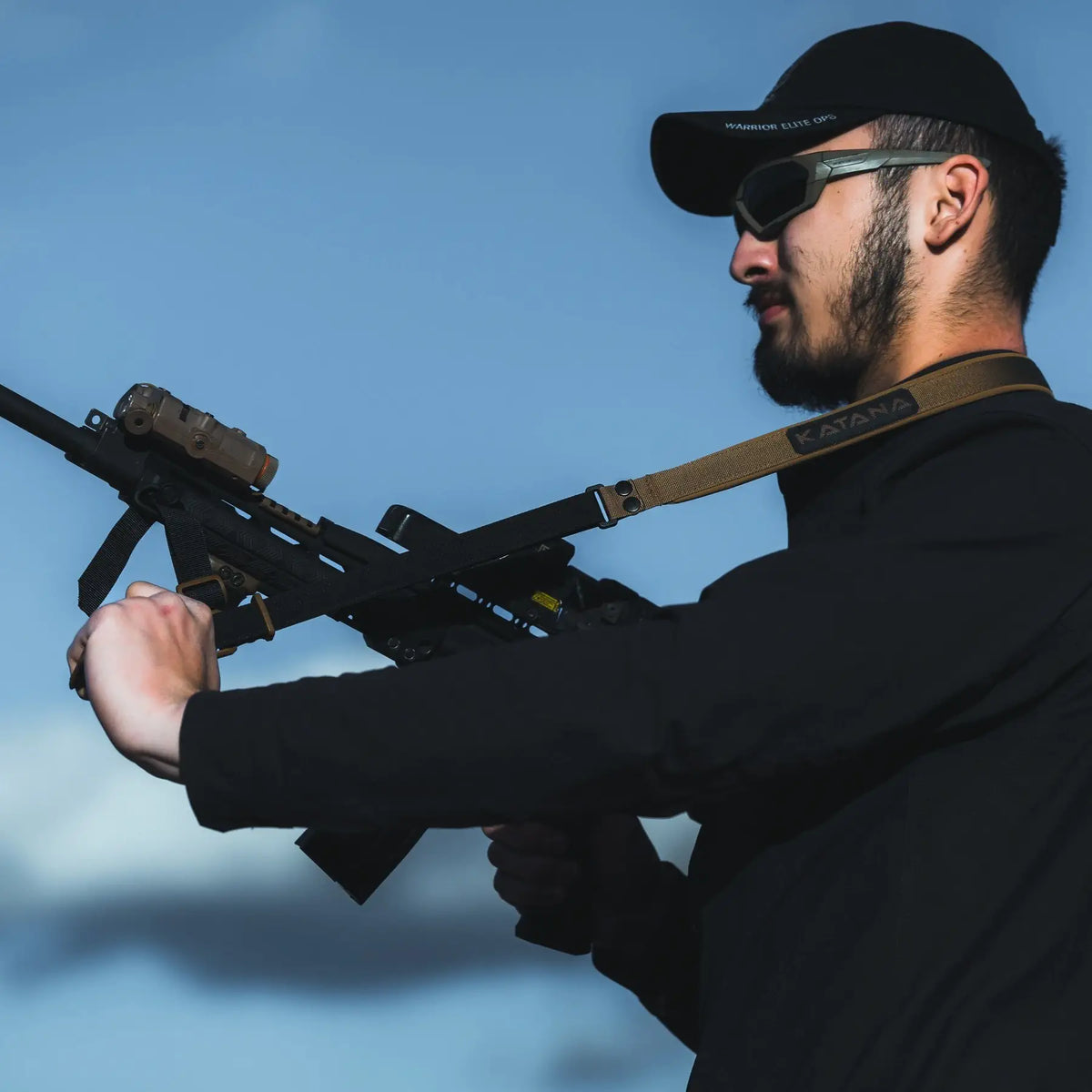 Divu Punktu Ieroču Siksna RAGNAROK Katana Ar Karabīni Coyote/Black — attēls 7