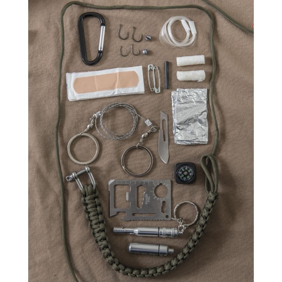 Izdzīvošanas komplekts Paracord Survival Kit Large, Olive — Mil-Tec — attēls 2