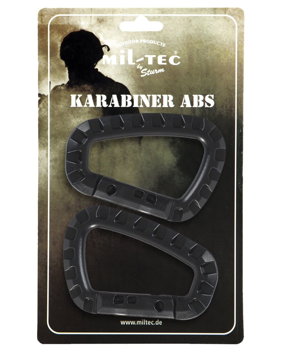 Karabīne MIL-TEC ABS Carabieners Black (2 gab) — attēls 2