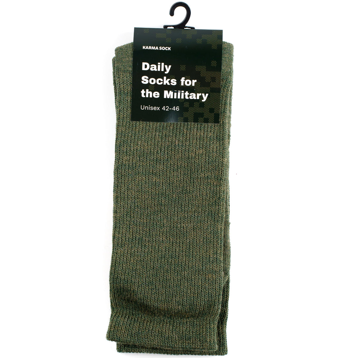 KarmaSock militārās zeķes Army Green — Y veida papēdis un pagarināts stulms