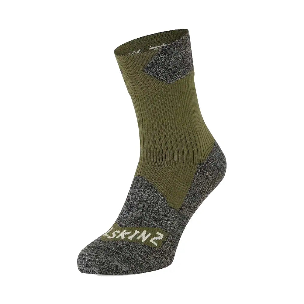 Ūdensizturīgas Zeķes SEALSKINZ BIRCHAM Ankle Green/Grey Marl
