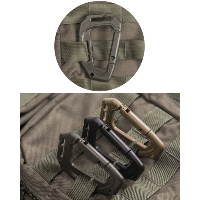 Karabīne MIL-TEC Molle Carabiener Olive (2 gab) — attēls 1